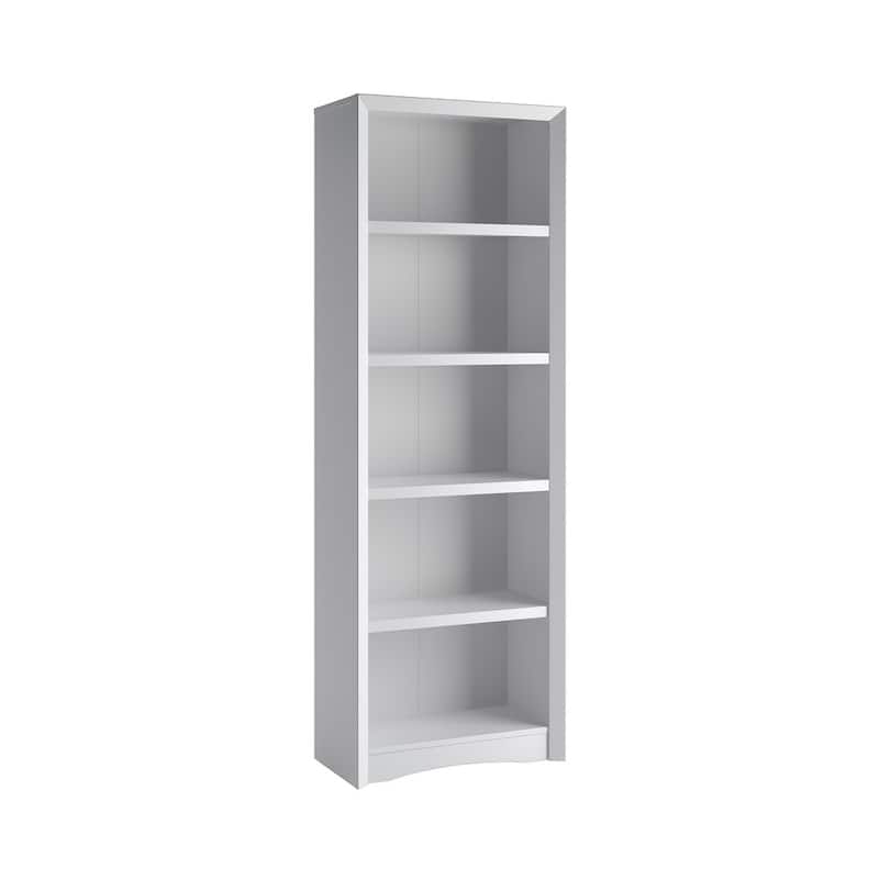 Quadra 71-inch Tall Adjustable Bookcase - White