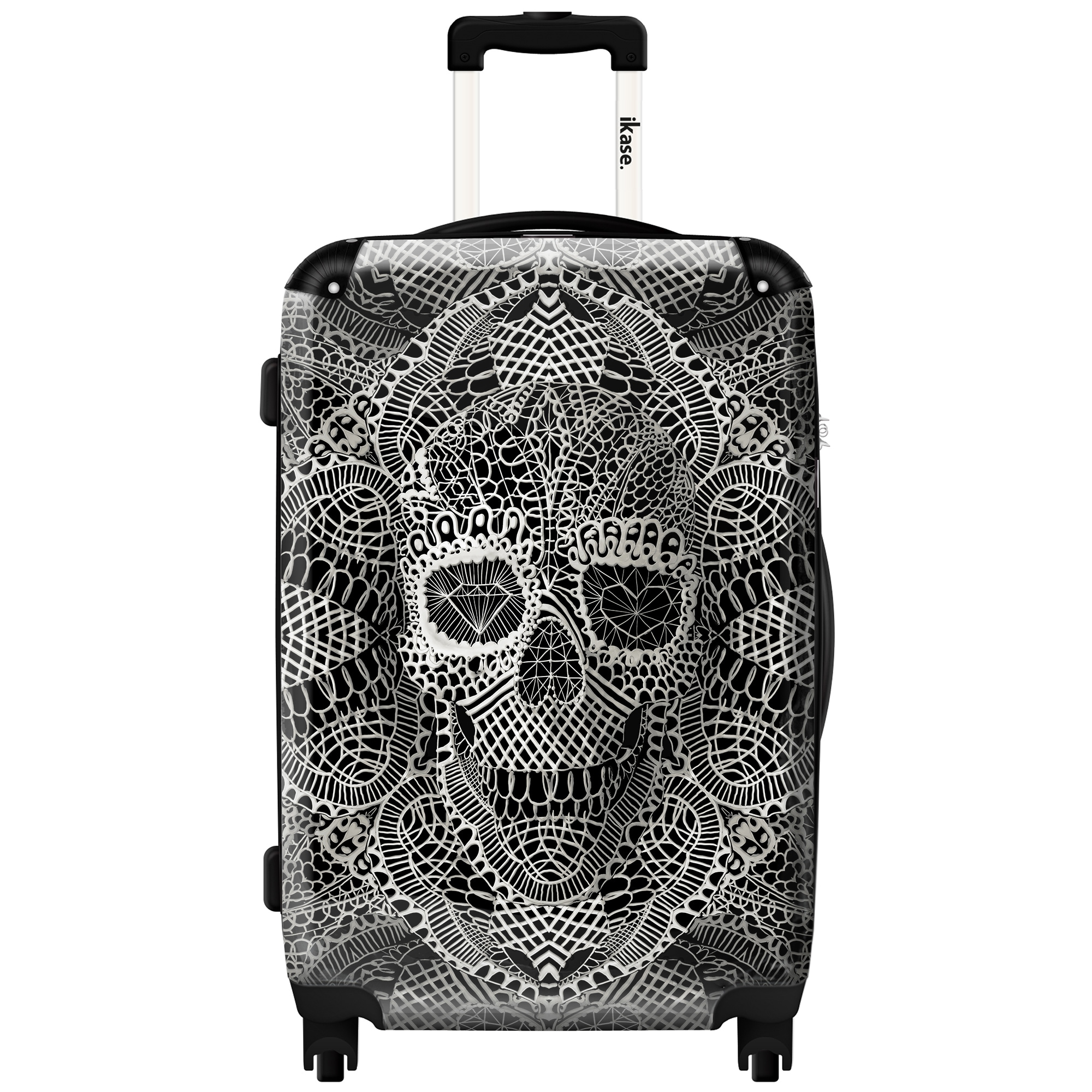 luggage with skull design