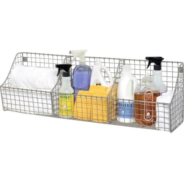 Spectrum Wall Mount Triple Storage Basket Overstock 12454038