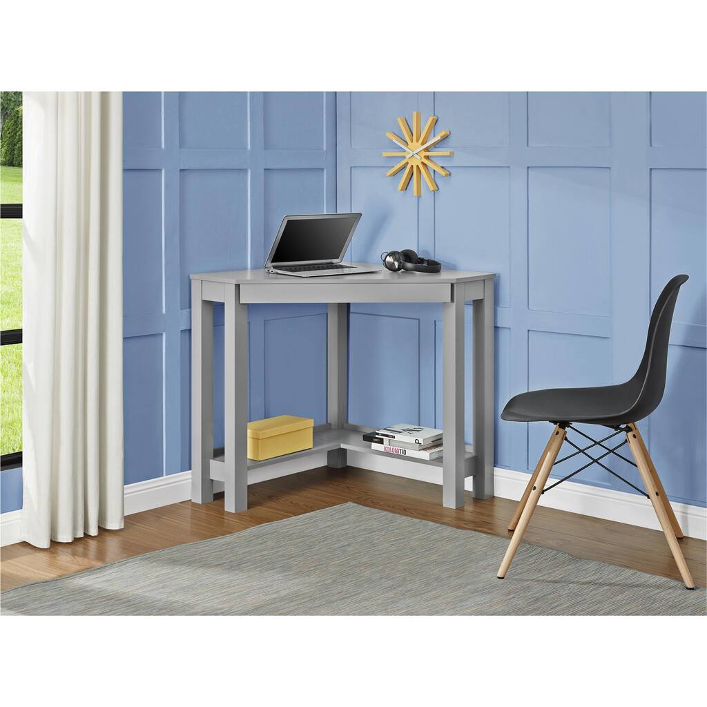 Ameriwood Home Parsons Grey Corner Desk