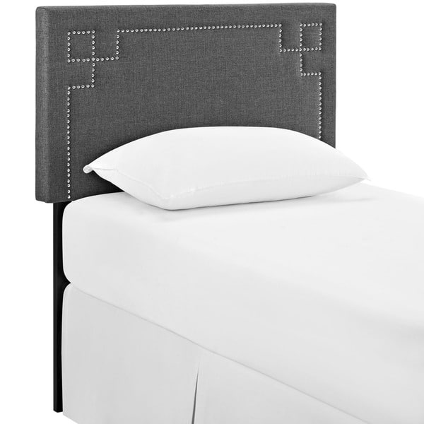 Josie Grey Fabric Headboard Bed Bath & Beyond 12454093