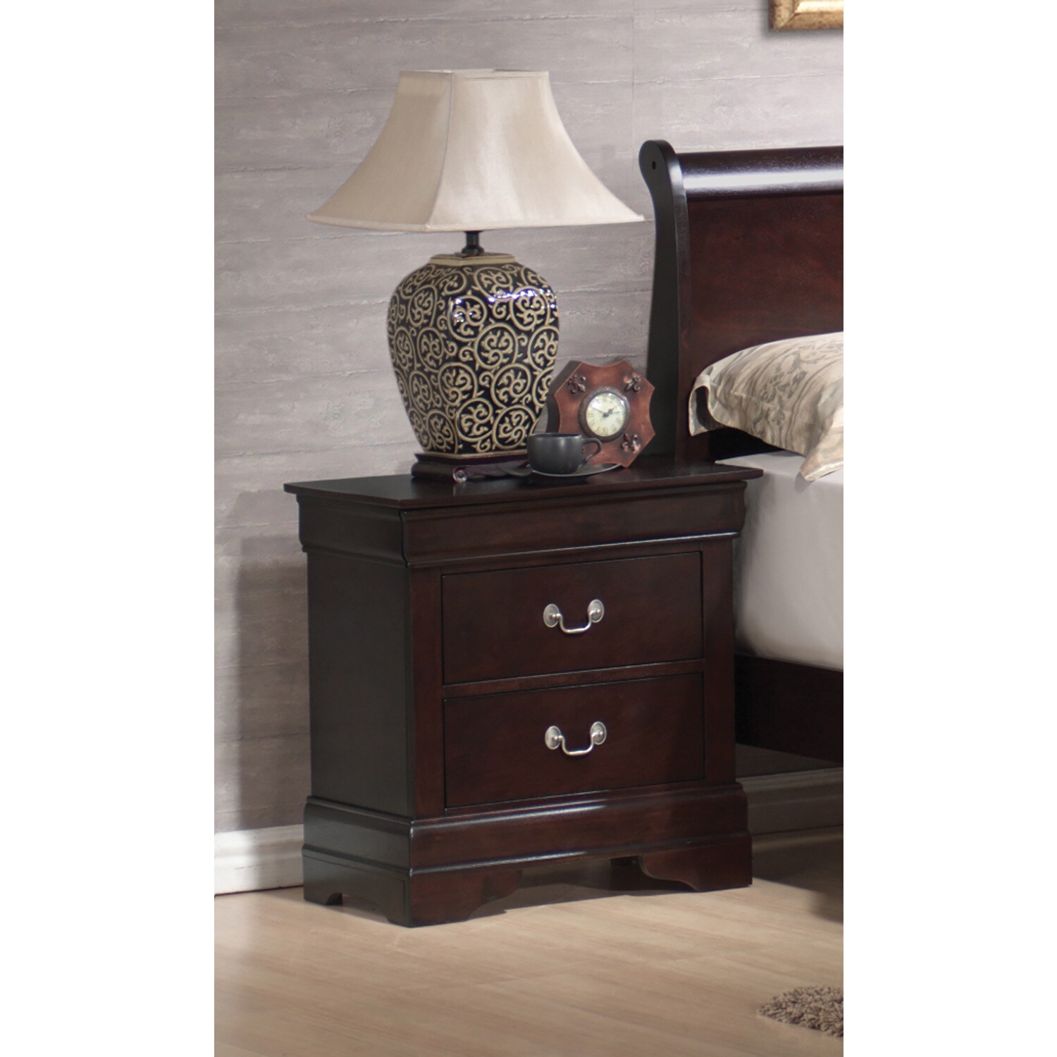 Coaster Louis Philippe Drawer Nightstand in Cappuccino - 203982N - Coaster  Furniture