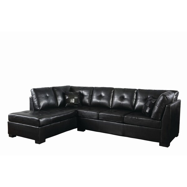 Coaster Company Darie Black Bonded Leather Sectional