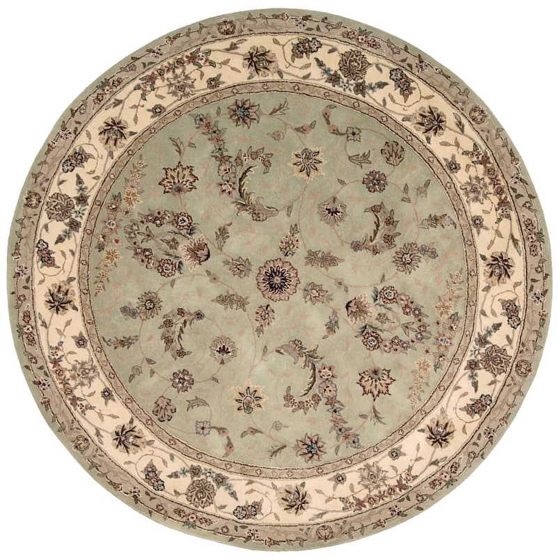 Nourison Renaissance Area Rug - 5'9" Round - Light Green - Runner/Round
