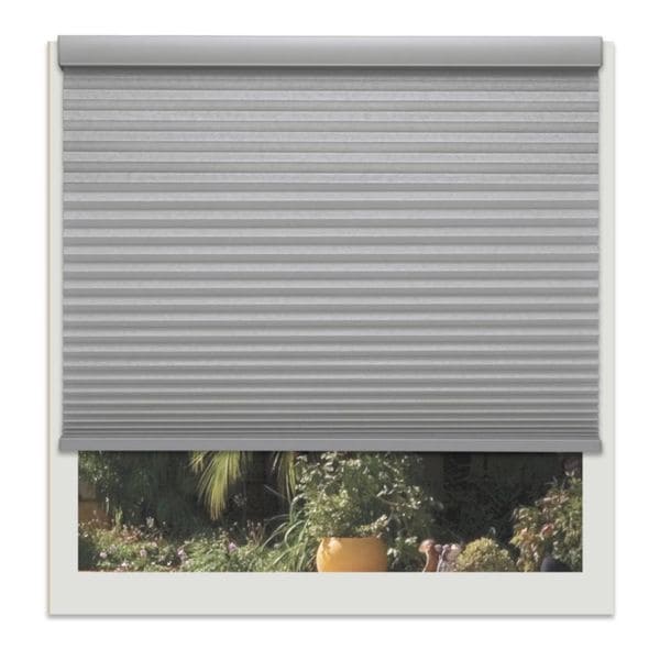 Linen Avenue Custom Cordless Grey Light-fIltering Cellular Shade