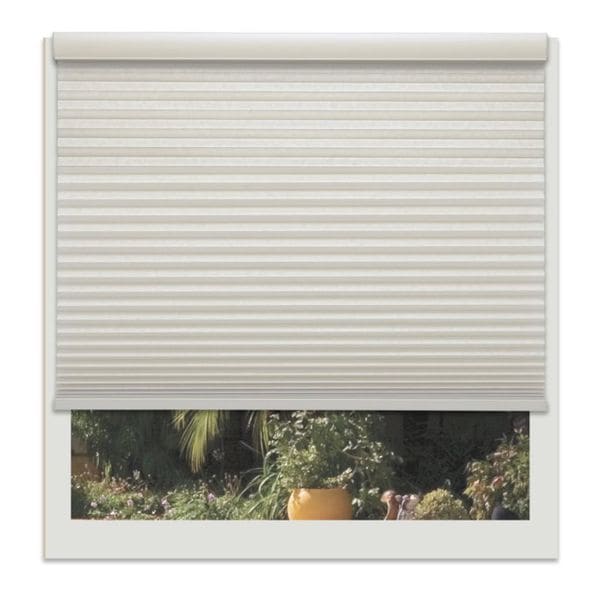 Linen Avenue Seashell 70 to 71-inches Wide Custom Cordless Light Filtering Cellular Shade. Opens flyout.