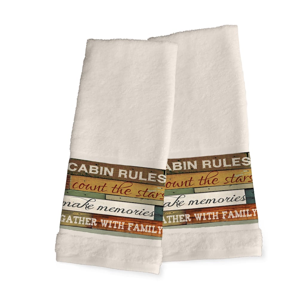 Laural Home Rules of the Cabin Hand Towel - 16" x 29"