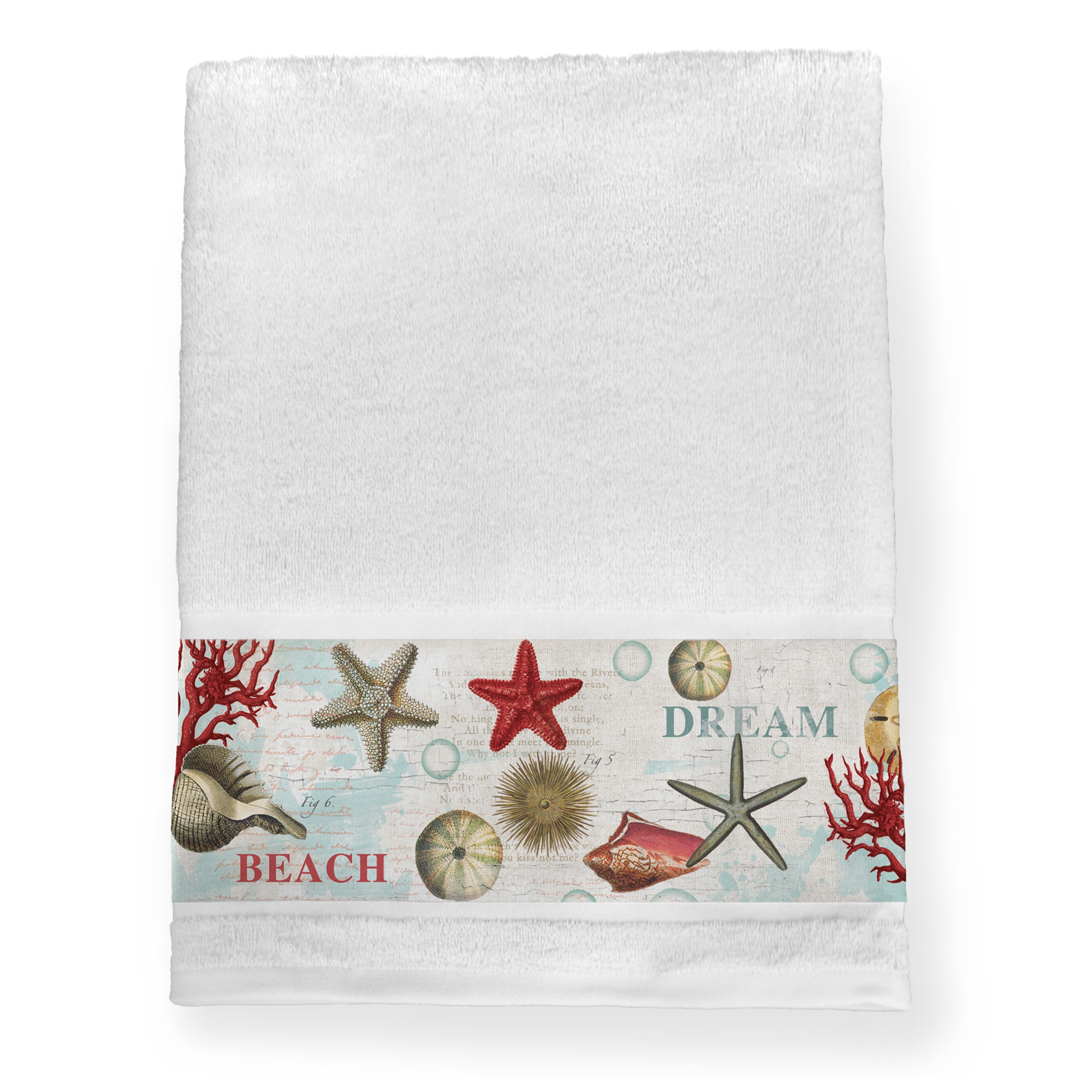 seashell bath towels