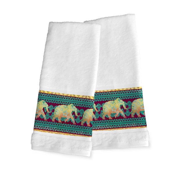 Shop Laural Home Moroccan Elephants Hand Towel Free Shipping On