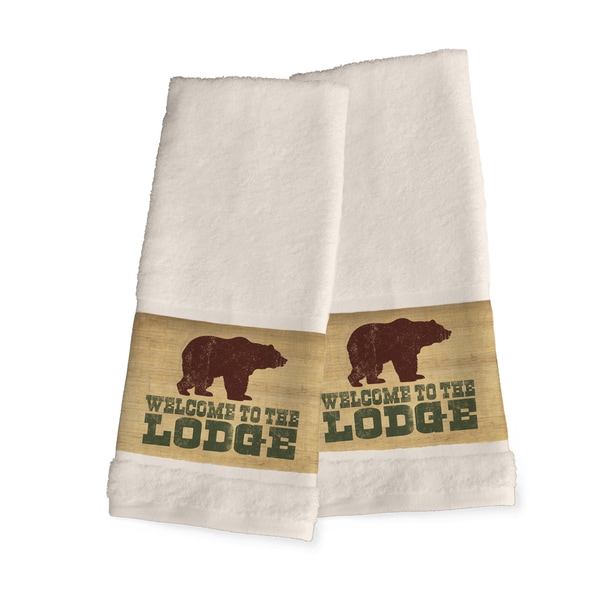 brown and green towels