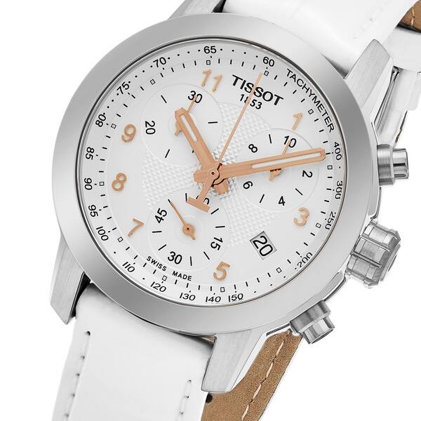 tissot ladies watch white leather strap