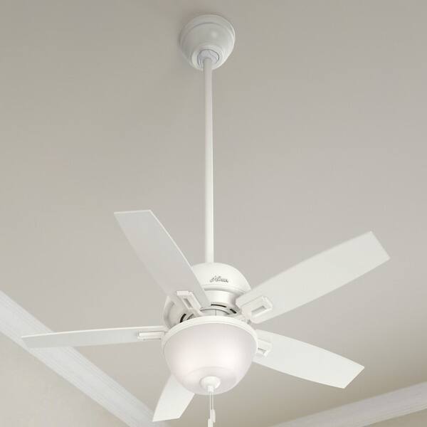Shop Hunter Fan Donegan Collection Fresh White Light Grey 44 Inch
