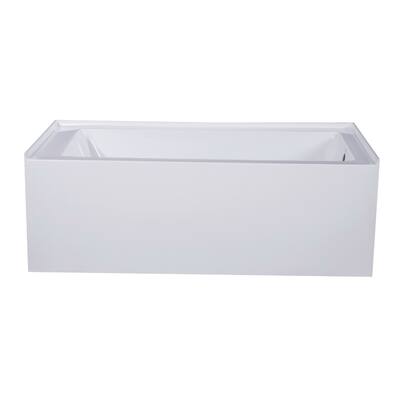 Fine Fixtures Acrylic and Fiberglass 66X32 Right-Hand Apron Bathtub - 66" x 32" x 21"