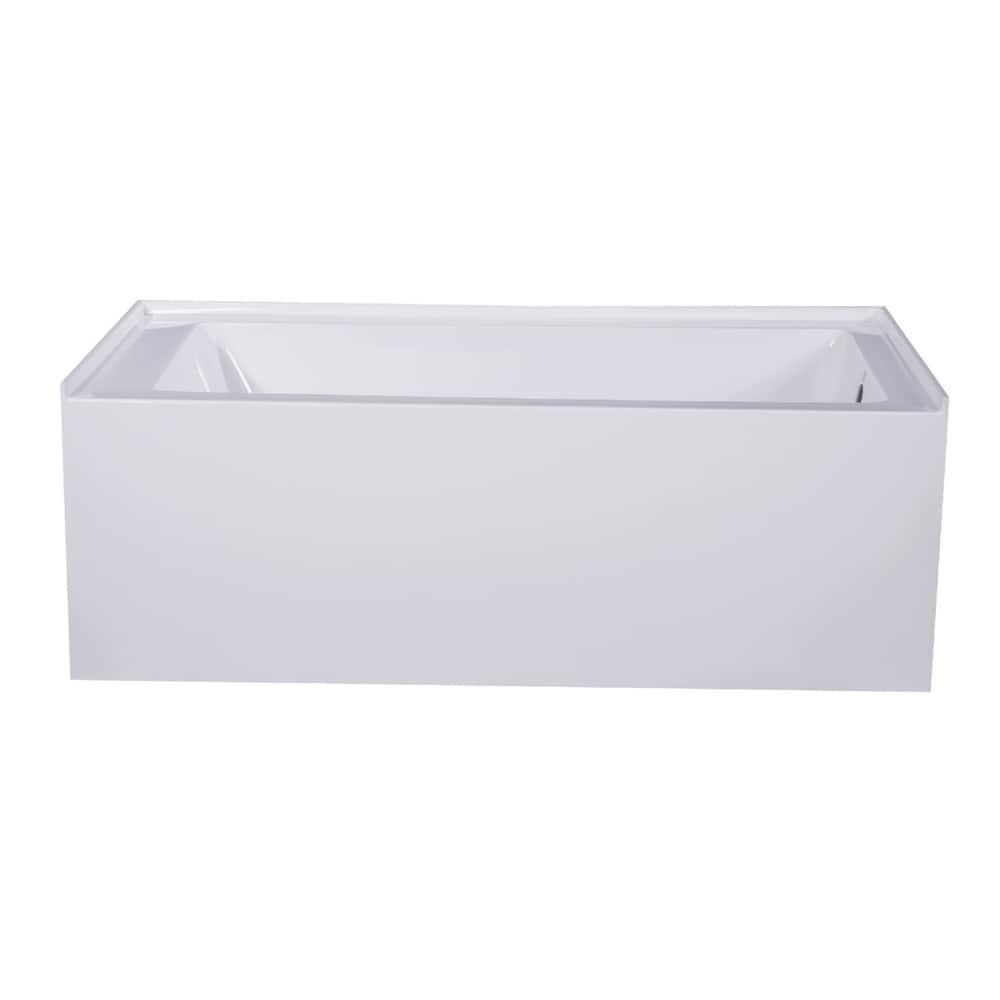 Fine Fixtures Acrylic and Fiberglass 66X32 Right-Hand Apron Bathtub - 66" x 32" x 21"