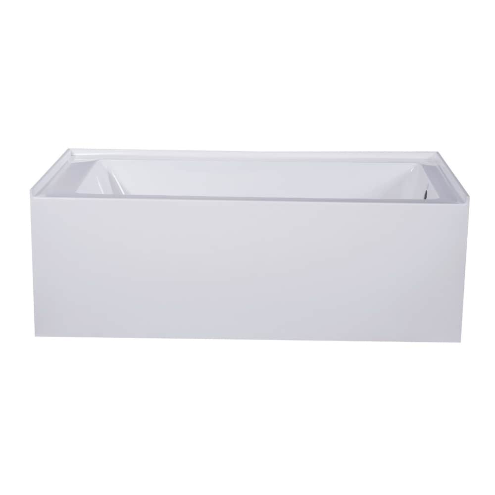 Fine Fixtures Acrylic and Fiberglass 66X32 Right-Hand Apron Bathtub - 66" x 32" x 21"
