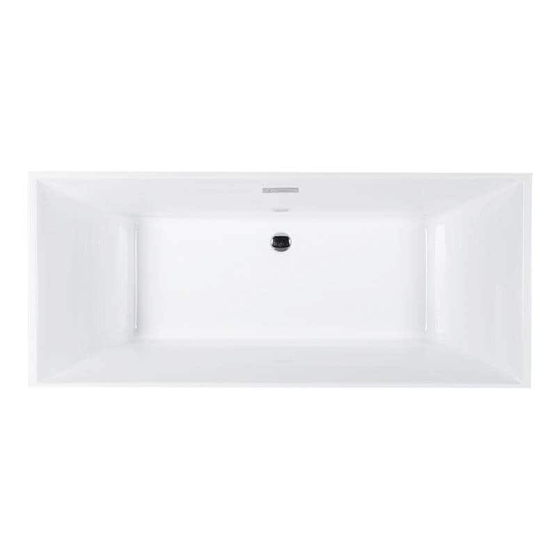Fine Fixtures Black Acrylic 67-inch Free-standing Bathtub - 66"x 29".5 x 23"