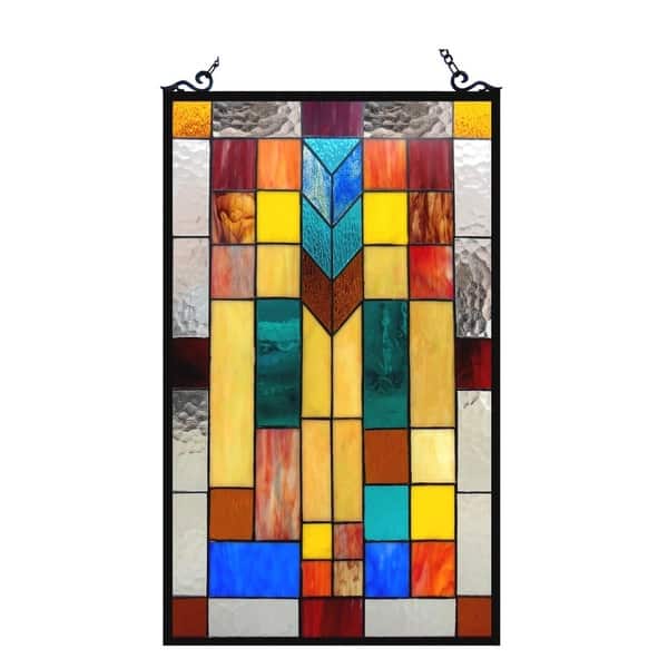 slide 1 of 2, Chloe Tiffany Style Mission Design Window Panel/Suncatcher