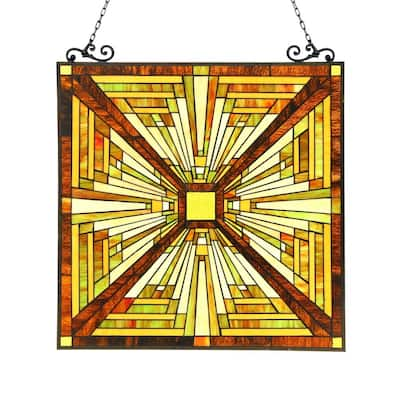 Chloe Tiffany Style Mission Design Window Panel/Suncatcher