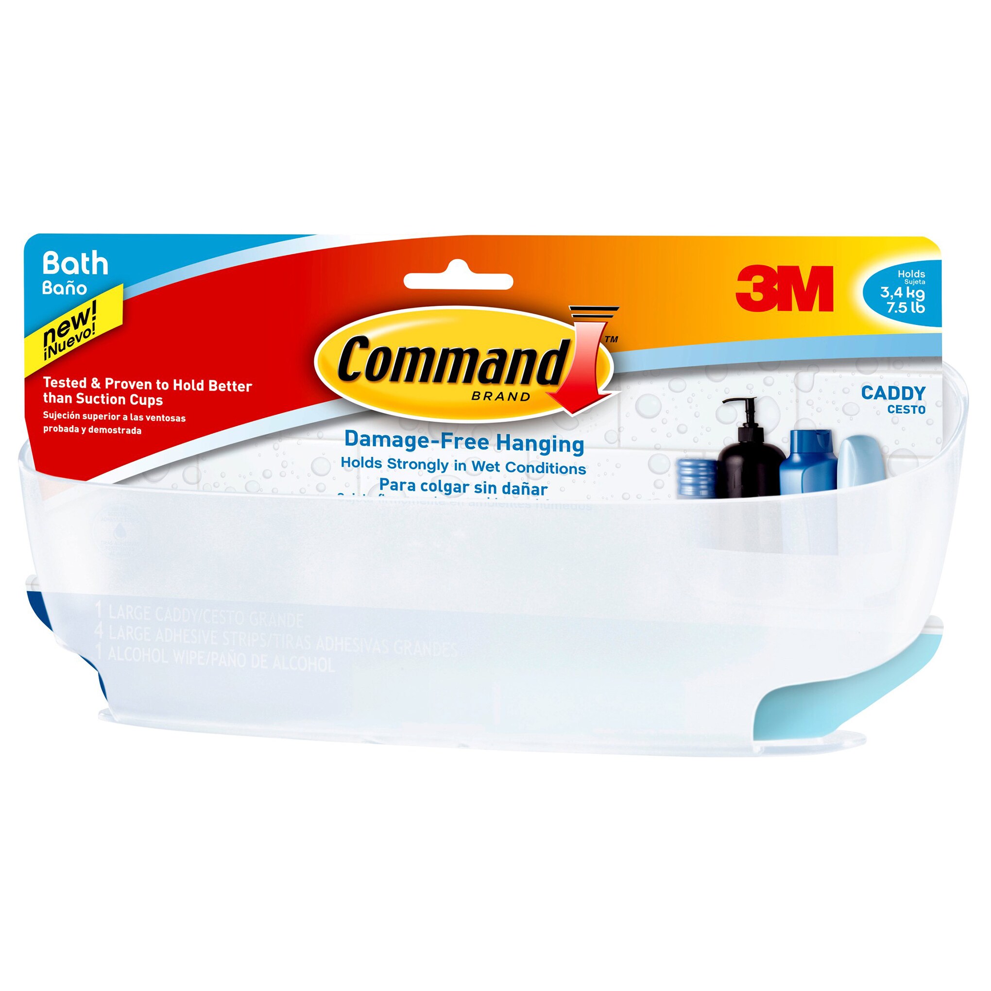 Command Shower Caddy with Water-Resistant Strips, BATH11-ESAP 36846 -  Strobels Supply