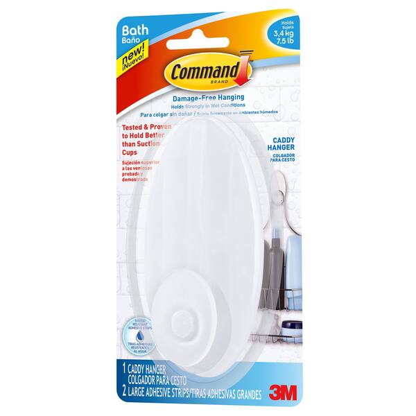 Command BATH19-ES Bath Shower Caddy Hanger Hardware, Large