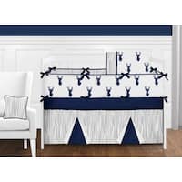 Sweet Jojo Designs 9-piece Boy Crib Bedding Set for the Navy and White Woodland Deer Collection