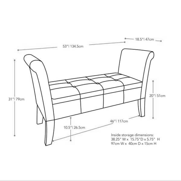 Shop Black Friday Deals On Antonio Velvet Upholstered Storage Bench With Scrolled Arms Overstock 12489152