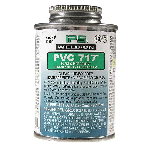 Ips Weldon 10861 WeldOn 717 PVC Solvent Cement Clear Clear Rustic eBay