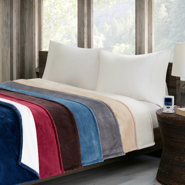 Woolrich Plush to Berber Heated Blanket 7-Color Options