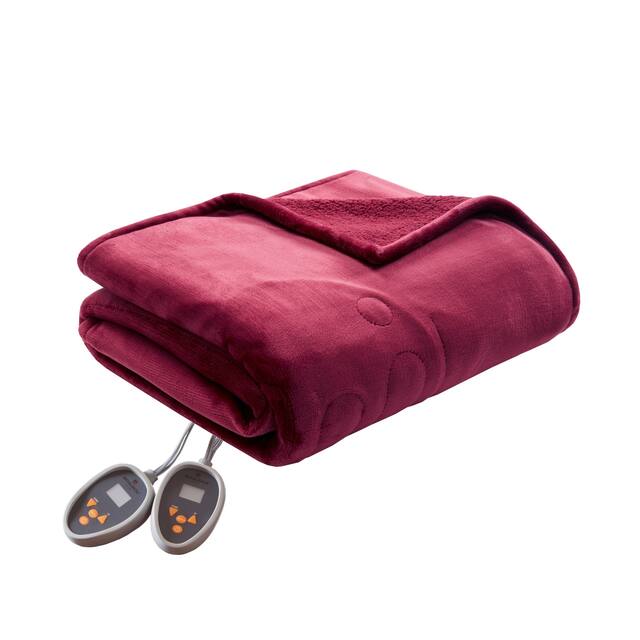 Woolrich Plush to Berber Heated Blanket 7-Color Options