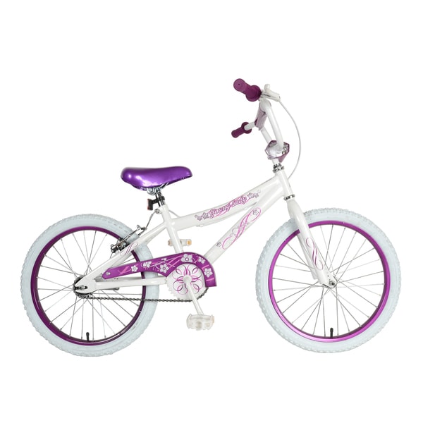 purple and white bike