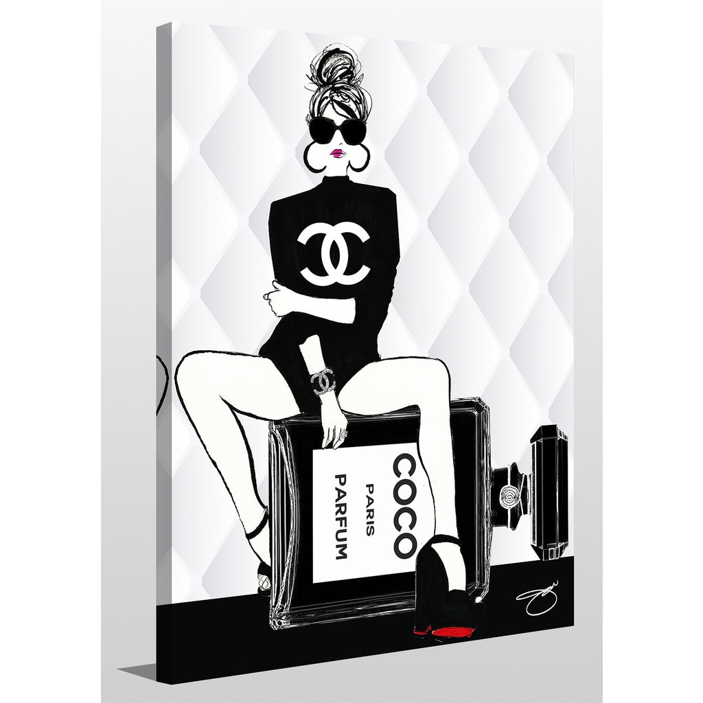 BY Jodi 'Shop Chanel in black' Giclee Print Canvas Wall Art - On Sale - Bed  Bath & Beyond - 11663893