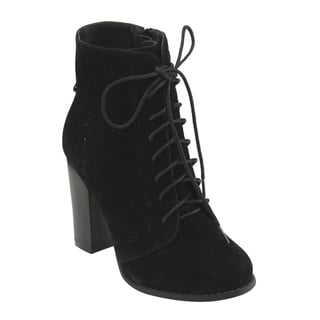 Breckelle's Women's 'Fontana-13' Lace-up Folded Cuff Ankle Boots ...