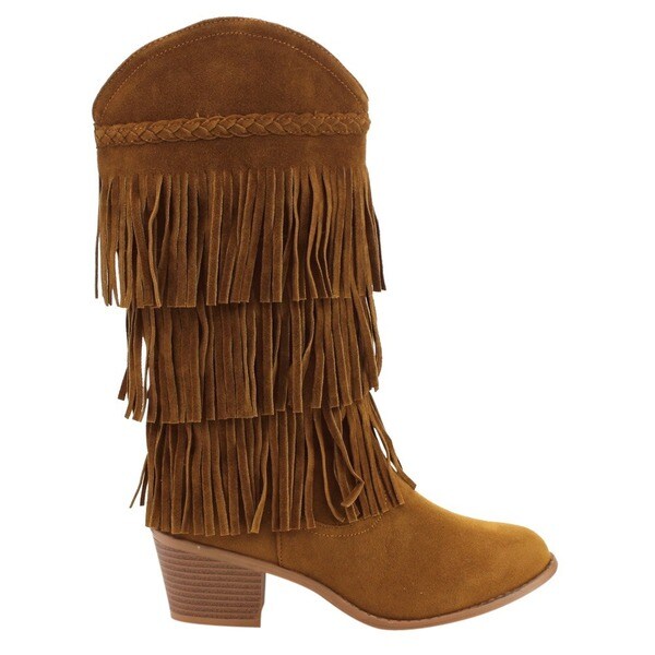 qupid fringe boots