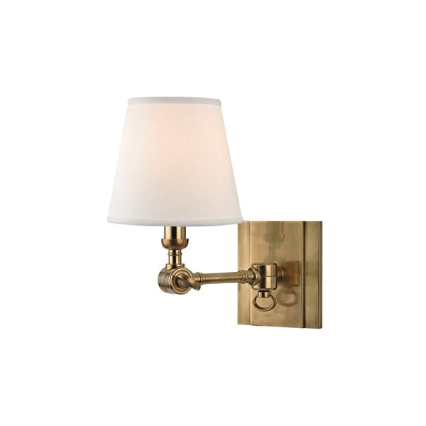 Hudson Valley Hillsdale 1-light Aged Brass Swivel Wall Sconce - Free Shipping Today - Overstock ...