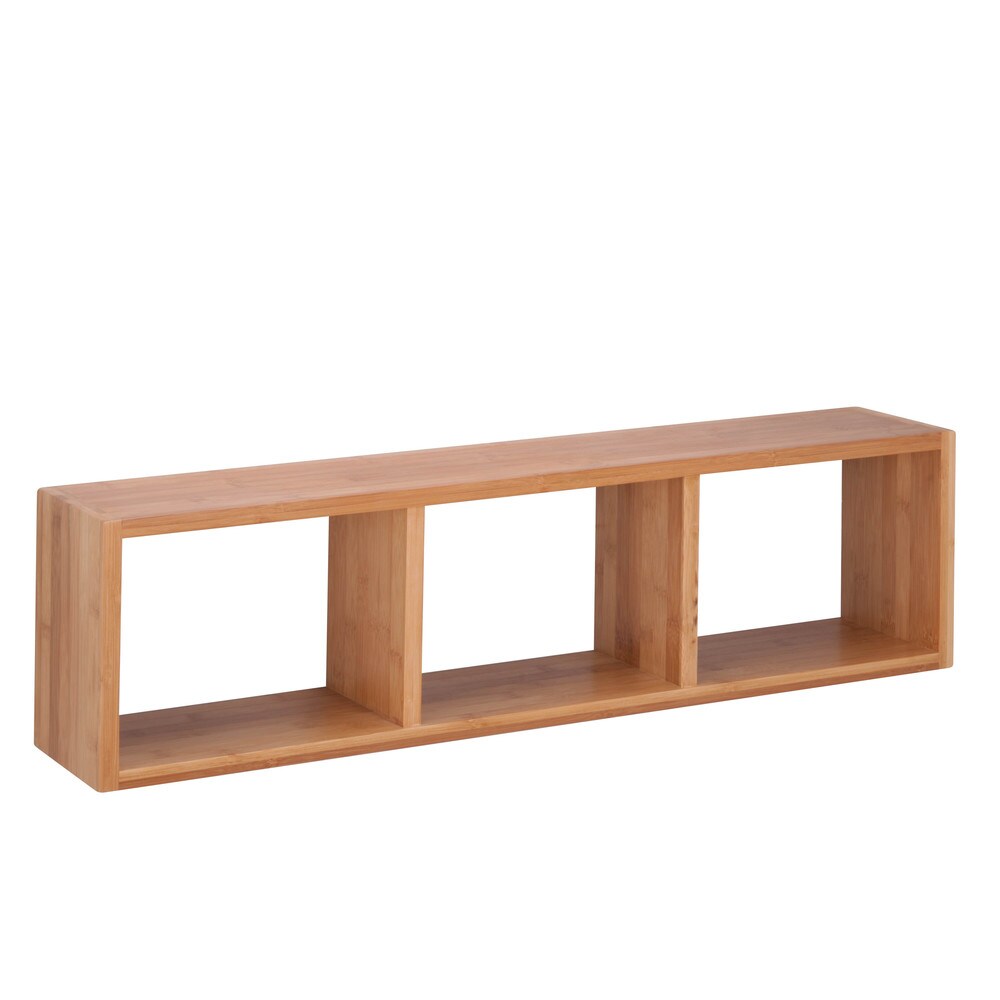 Honey Can Dohoney Can Do Bamboo Triple Cube Wall Shelf Natural Dailymail