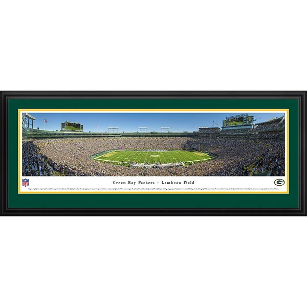 Blakeway Panoramas 'Green Bay Packers 50 Yard Line at Lambeau' Framed NFL Print
