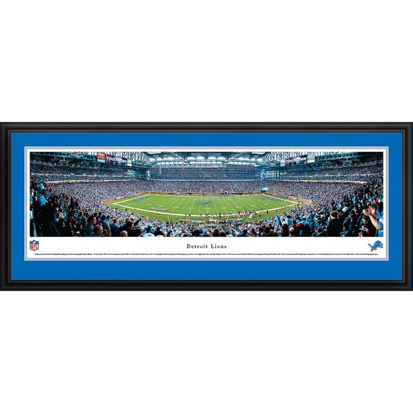 Blakeway Panoramas Detroit Lions '50 Yard Lion' Framed NFL Print