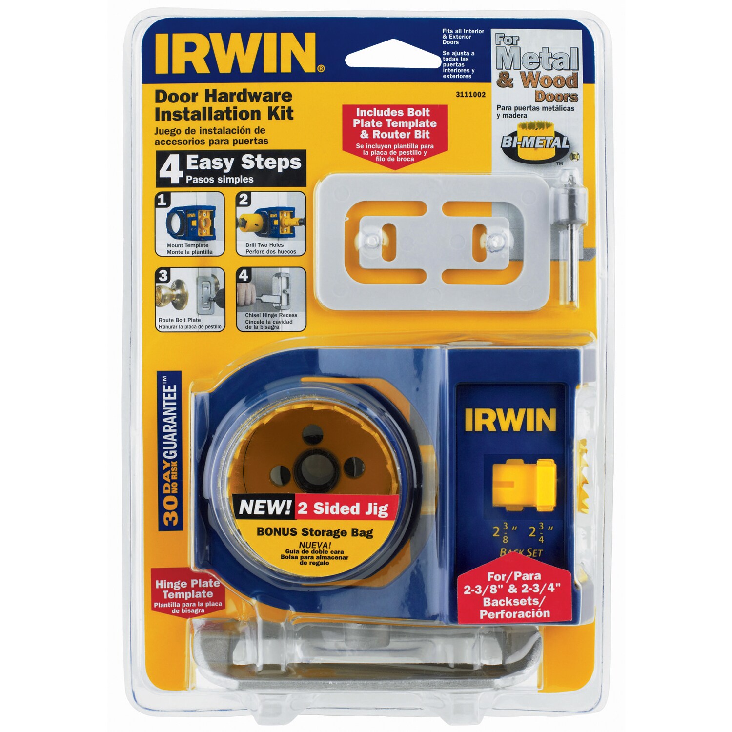 Shop Irwin 3111002 Door Lock Installation Kit Free Shipping On
