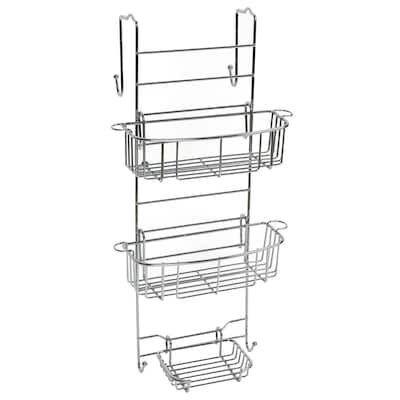 Zenith Bathstyles Shower Caddy 22.7 in. H x 12.2 W x 9 in. L Silver Steel