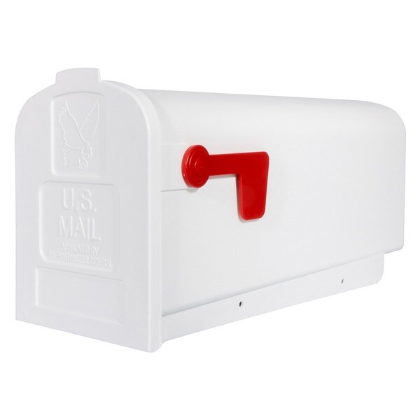 Shop Solar Group PL10W Plastic Rural White Mailbox Free Shipping On