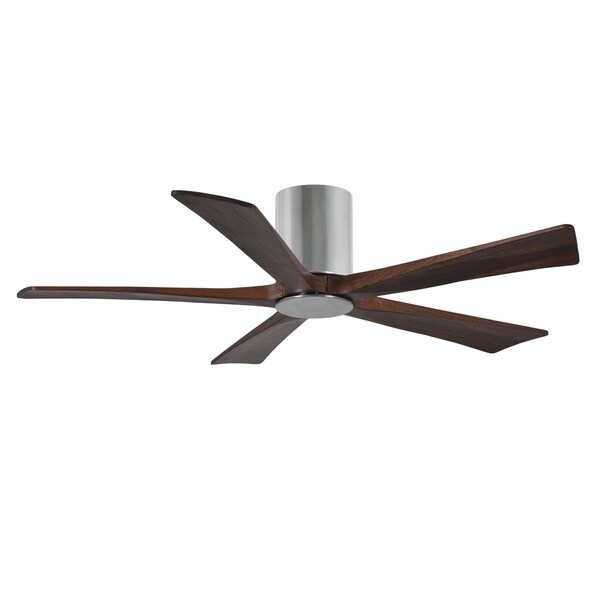 Matthews Fan Company Irene 5-blade 52-inch Polished Chrome Hugger Paddle Fan with Light Kit - Silver