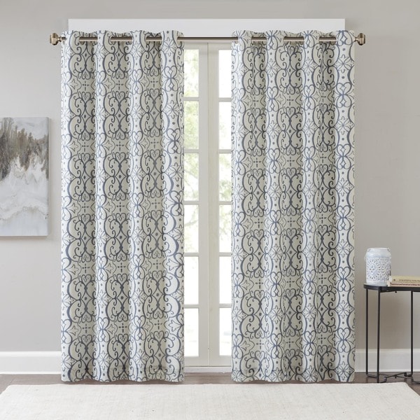 Madison Park Maren Printed Window Curtain Panel With Blackout Madison Park Maren Printed Window Curtain Panel With Blackout Lining