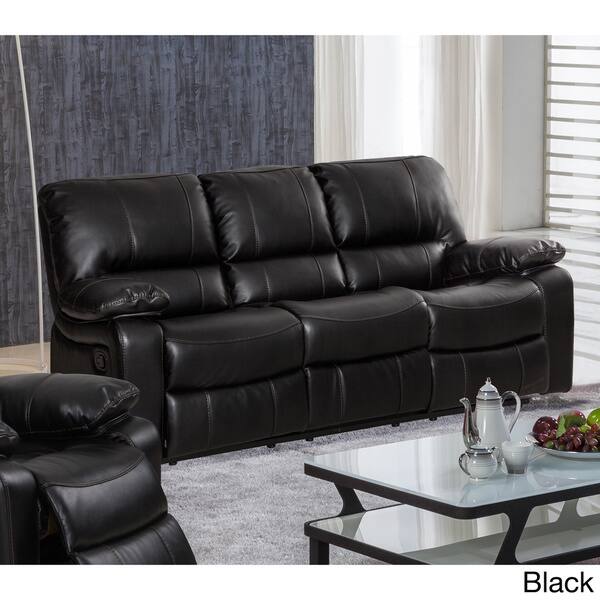 Shop Samantha Leather Gel Living Room Reclining Sofa Free
