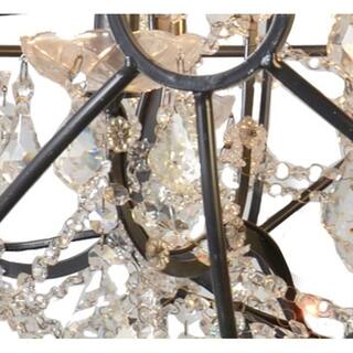 Y-Decor 6 Light Chandelier in Rustic Black Finish (21.5W x 38.5H, Rustic Bronze) - Chandeliers For Bedrooms by Overstock.com