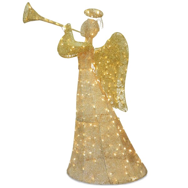 60-inch Angel Decoration With LED Lights - 19303515 - Overstock.com ...