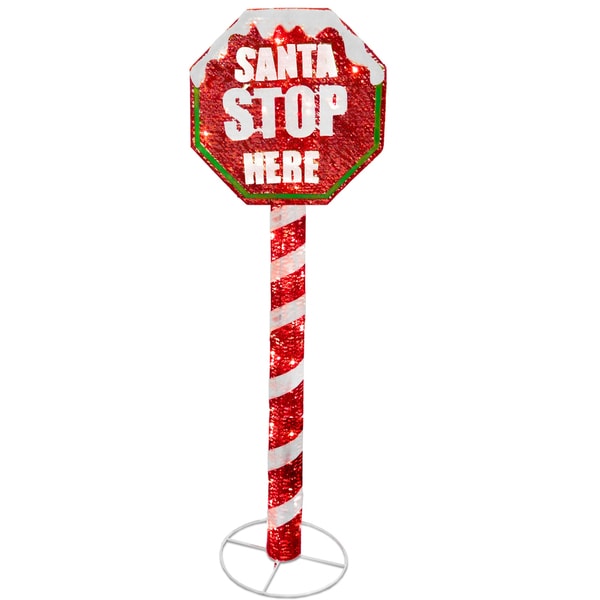 Stop Sign 60-inch Decoration with LED Lights