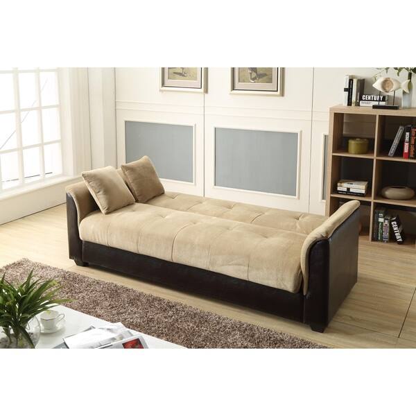 Nathanial Home Melanie Champion Storage Futon Sofa Bed Overstock 12494304