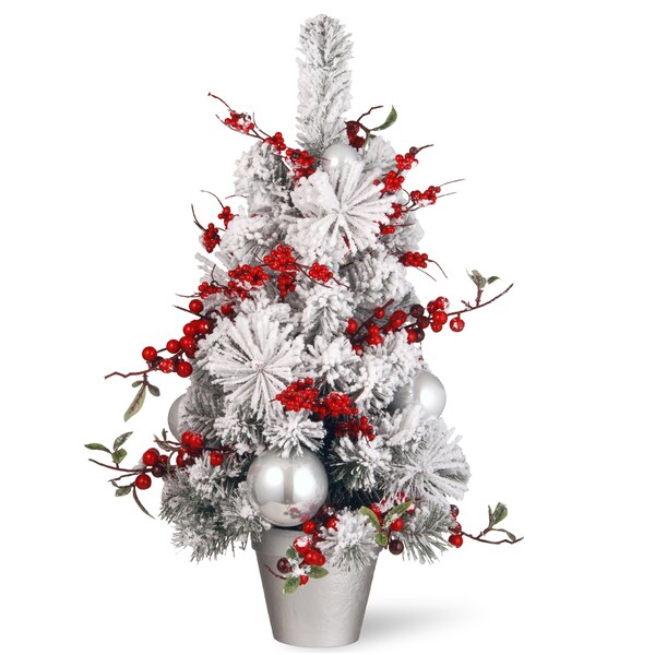white red trimmed 24 inch potted christmas tree free white red trimmed 24 inch potted christmas tree free