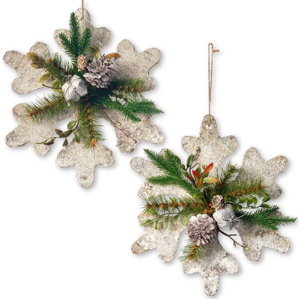 Shop Handcrafted Evergreen Wood Pinecone 12-inch Snowflake Decoration 