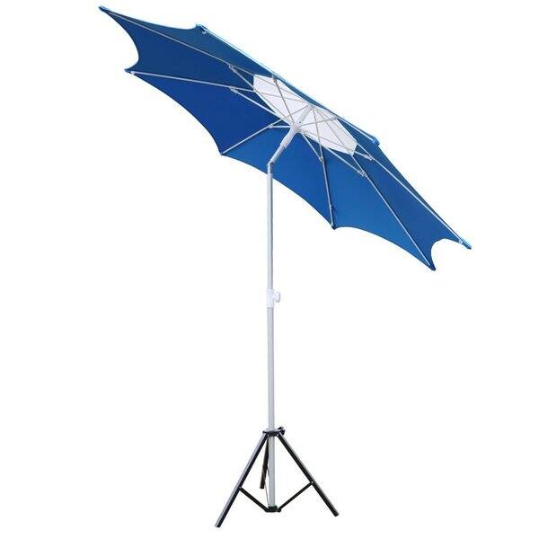 Shop Black Friday Deals On Abba Patio Beach Rib Aluminum And Fiberglass 7 1 2 Patio Umbrella With 2 Sand Anchors And Push Button Tilt Overstock 12494394